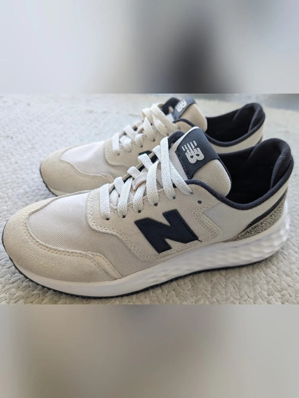 Women's New Balance X-70 Fresh Foam Sneakers Beige/Black WSX70THA, size 7.5 - Picture 5 of 6